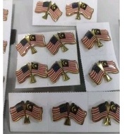 USA & flag Bendera USA & Collar Pin