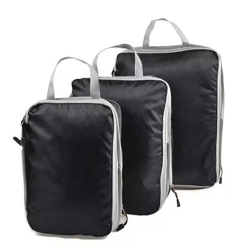 Travel storage bag compressible packing cubic suitcase baggage handler collapsible waterproof nylon 