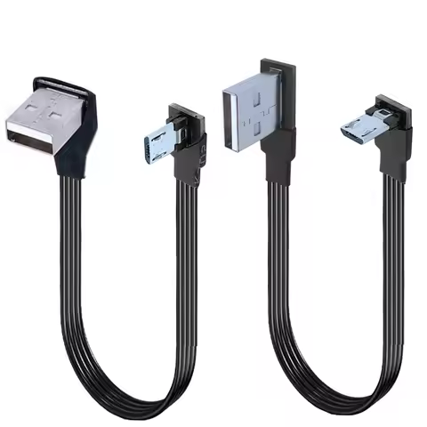 90 Degree USB Cable 5CM-300CM Super Flat Flexible straight&Up & Down & Left & Right Angled 90 Degree