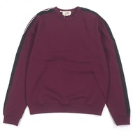 全新未使用 □愛馬仕 Hermes Run H 側條紋 100% 純棉長袖運動衫 酒紅色 S 號 義大利製 男款