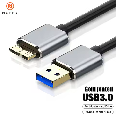 0.5m 1m 2m USB 3.0 Type A to Micro B Cable 5Gbps 3A Fast Data Sync Cord USB3.0 to Micro B Adapter Ex