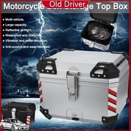 Motorcycle Top Box 45L Large Capacity Waterproof Motorcycle Box Storage Top Box Kotak Motosikal Aluminium