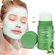Green Mask Stick, Green Tea Purifying Clay Stick Mask, Deep Cleansing for Oil Control, Remove Blackheads, Moisturises, Acne Clearing, Improves Skin for All Skin Types, Men and Women