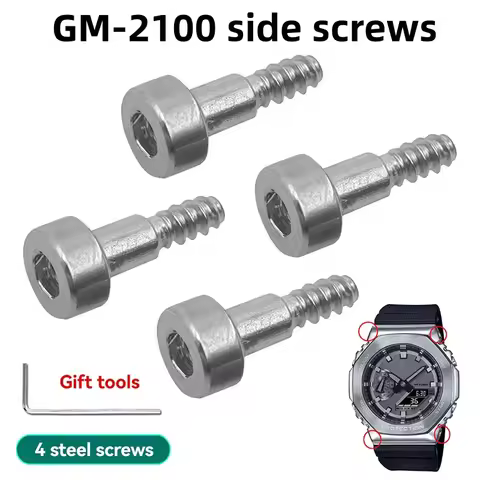 For Casio GM-2100 GM2100 GM 2100 GM-2100-1ADR Dial Metal Shell Side Screw on Both Sides Case Bezel S