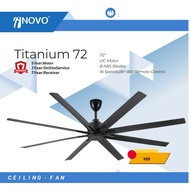 INOVO TITANIUM 72”8 ABS Blades/Legend 72” 9 ABS Blades DC Motor 8 + 8 Forward Reverse Speed Ceiling 