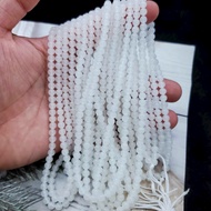 Super beautiful white jade bracelet size 5-6mm Svip New
