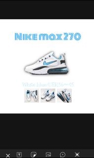 韓國代購現貨免運 Nike Air Max 270 React奶茶色 白色 白藍紅 雲朵棉花糖 情侶款男女鞋