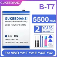 For Vivo Y21T Y21E Y33T Y32 Mobile Phone Battery Safe Long-Lasting Performance B-T7 5500mAh
