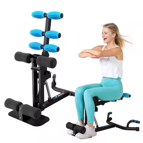 MERACH Deep Squat Machine Adjustable Glutes Trainer Machine Core Leg Push Up Workout Machine Multifu