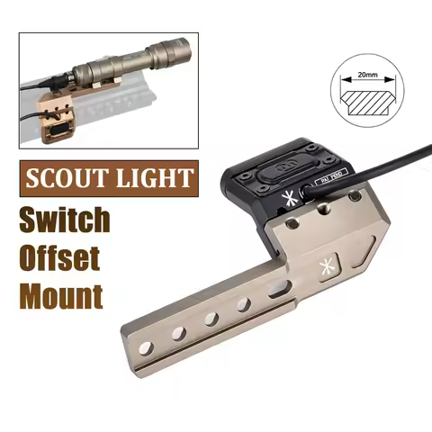 UNITY Tactical Flashlight Mount M600 M300 M600C M300A Scout Light Remote Switch Offset Mount With 20