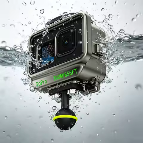 200M Aluminum Alloy Housing Diving Case Waterproof Housing Surfing Shell for Gopro 13/12/11/10/9 Met