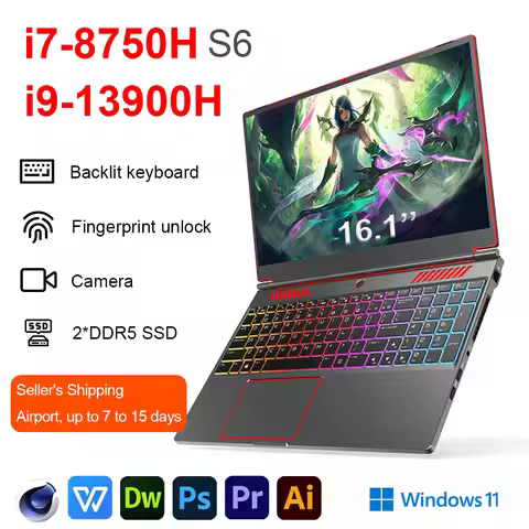 S6 16.1 Inch Gaming Laptop RTX 4050 6G Intel Core i9-12900H i5-12450H windows 11 pro Max 64GB 2*DDR5