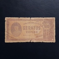 Uang Kertas Kuno 100 Rupiah ORI Soekarno Lidah Naga Tahun 1947 -A