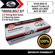 (ORIGINAL GATES ) PERODUA VIVA 660, KANCIL TURBO L5, MIRA L9 TIMING BELT KIT SET 106Y25 EF-VE I3 EF-