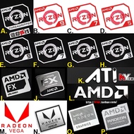New Sticker AMD Ryzen R9 R7 R5 R3 Vega Metal Sticker Sticker Laptop Desktop