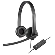 Logitech H570e USB Corded Professional HD Stereo Wired Headset Noise Cancelling Bi-Directional Mic (