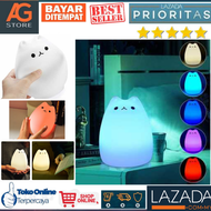 (DIJAMIN ORI) Lampu LED 7 Warna Model Kucing Multifungsi / lampu hias tumbrl dekorasi kamar tidur ru