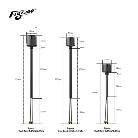 Flywoo Bipolar Dual Band 5.8Ghz/2.4Ghz Antenna V2 Compatible with O3/O4 PRO for FPV Drone DIY Parts