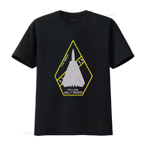 HOT F 14 Tomcat VFA 103 Jolly Rogers Jet Aircraft Patch T Shirt for S 5XL vintage Washed graphic Sli