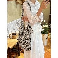 tote bag student tote bag women Bag Leopard Print Korean ins Blogger Crossbody Shoulder bag