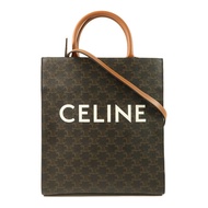 CELINE 塗層帆布Vertical Cabas In Triomphe金扣手挽肩背兩用袋