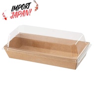 【Import from Japan】Heads Deli Box 20.1×6.5×9.8cm Brown 50 Sheets Food Compatible with Lid Craft Deli