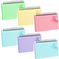 Vakki 300 PCS Index Cards Colored Revision Cards 3x5 Flash Cards Spiral Ruled Flash Cards Revision L