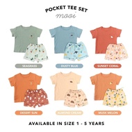 Mooi POCKET TEE SET/ MOOI POCKET TEE SET/ MOOI Children's SET/ MOOI Short SET Ages 1-5 Years