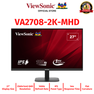 Viewsonic Monitor VA2708-2K-MHD 27" (2560 x 1440 QHD) / 100Hz / IPS / 1ms w/ Built-in Speakers (VA27