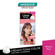 LIESE Blaune Creamy Foam Color Mauve Pink (Easy Foam Format And Even Gray Hair Coverage With A Non Drip Foam Formula) 108ml