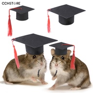 CCH  Graduation Cap for Pets Pet Graduation Cap Adorable Black Felt Hamster Graduation Hat with Tassel Perfect for Guinea Pigs Hamsters Ideal for Home Parties