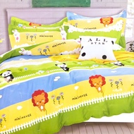 (KAIN SAHAJA) Kain Cadar Cotton Bidang 92" Zoo 🦁 / Cute Animals 100% Pure Cotton Twill Baby Bedding 