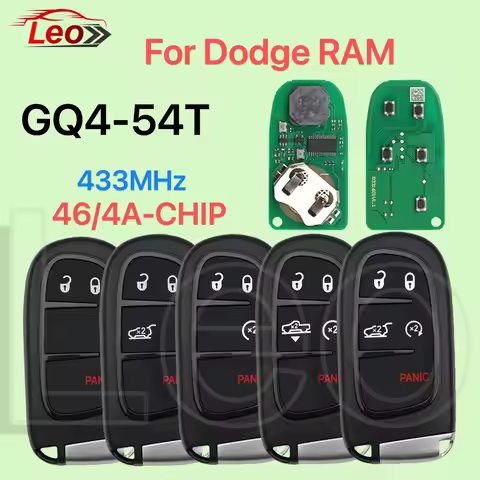 Leo GQ4-54T 46/4A-CHIP 433MHZ Car Smart Remote Key For Jeep Cherokee Dodge Ram 1500 2500 3500 Durang