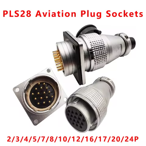 PLS28 P28-2/3/4/5/7/8/10/12/16/17/20/24/26 Pin Aviation Connector Plug WS28 Male Female Plug Socket 