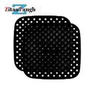 zitaotangb® Food-grade Silicone Pot Holder Silicone Air Fryer Liners Reusable Non-stick Heat Resistant Easy to Clean Food-grade Accessory for Air Fryers Parchment Paper Replacement