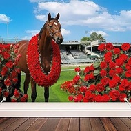 Tranqun 7 x 5 ft Derby Party Decorations Derby Backdrop 2026 Horse Race Party Run for The Roses Phot