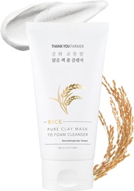 THANKYOU FARMER THANKYOU FARMER Rice Pure Clay Mask to Foam Cleanser 5.1 fl oz (150 ml)