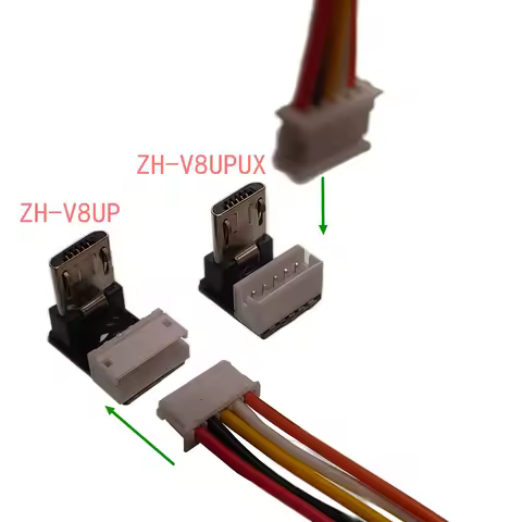 2PCS ZH1.5 5/pin 5CM /10CM/15CM/20cm/30CM/50CM 60CM/80CM/1M micro usb male to female amd male to mal