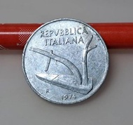 絕版硬幣--義大利1974年10里拉 (Italy 1974 10 Lire)