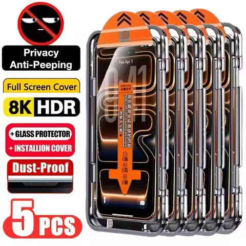 5PCS Easy Install Anti Spy Peeping Privacy Screen Protectors For OPPO A98 A74 A80 A79 A77S A78 A60 4