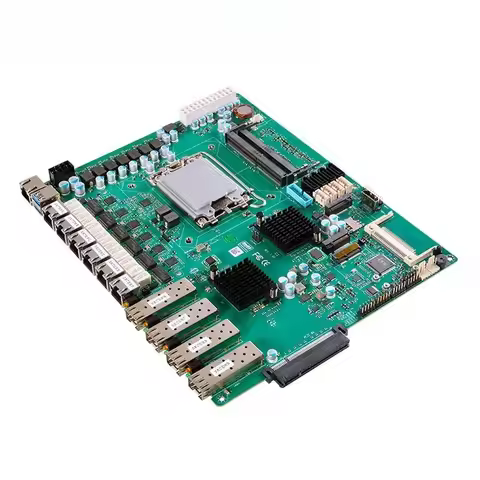 Piesia OEM 12th Gen 6 Lan 4*10g SFP Firewall Pfsense Motherboard LGA 1700 H610 H670 Q670 2*DDR4 Indu
