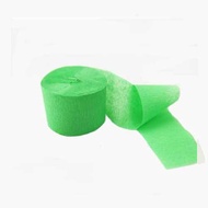 [SG SELLER] Lime Green Crepe Paper Party Streamer Party Backdrop Decoration