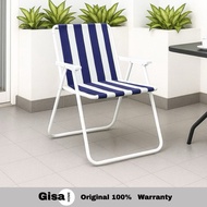 Soleil Spring Stripe Patio Chair biru Balcony Chair Multipurpose Outdoor Chair Home Furniture Seatin