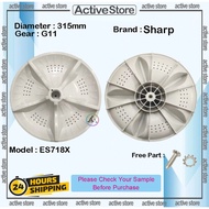 Sharp Washing Machine Pulsator Plate 315MM Gear11 ES718X