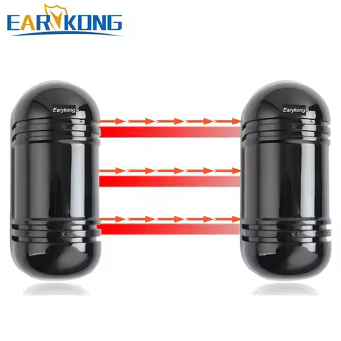 2022 Outdoor Wired / Wireless Beam Detector Infrared, Waterproof and lightning protect, for Home Ala