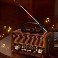 Retro Style Portable Radio, Old Fashion Style Radio, Wireless Speaker, FM/AM/SW Adjustable Antenna, 