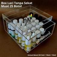 Box Laci Essential Oil 15Ml (Muat 25 Botol Oil ) /Box Akrilik Oil /