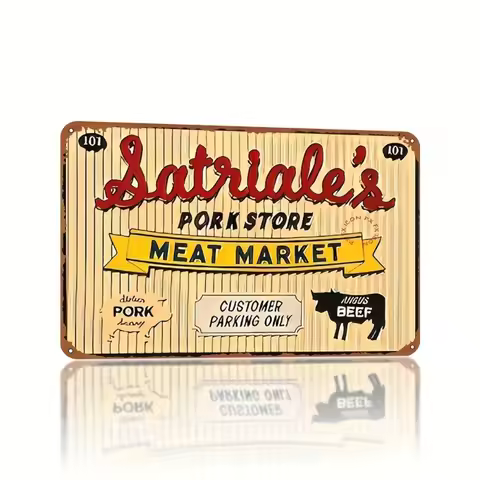 Sopranos Vintage Metal Wall Sign - Retro TV Show Art for Café, Bar, or Home Decor - 12x8 Inches - "C