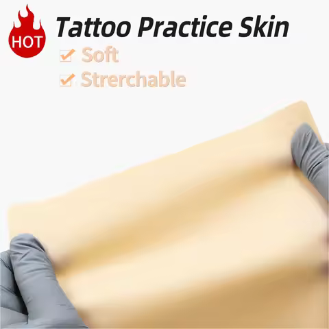 3/10/12PCS Tattoo Practice Skin Double Sides Fake Skin Permanent Makeup Synthetic Leather Skin for T