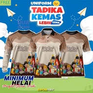 【FREE CUSTOMIZATION】Tadika Kemas Uniform Baju Sekolah Tadika Lebih Ceria (A-107) - Long/Short Sleeve